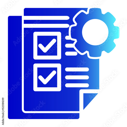 Guidelines SOP Icon - Glyph Gradient Style for Policies & Instructions.