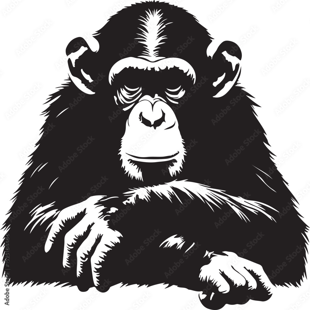Obraz premium chimpanzee vector