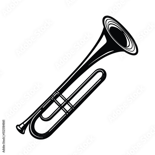trumpet isolated on white