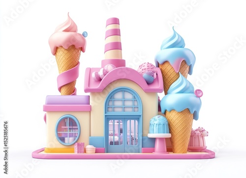 Cartoon Ice Cream Shop