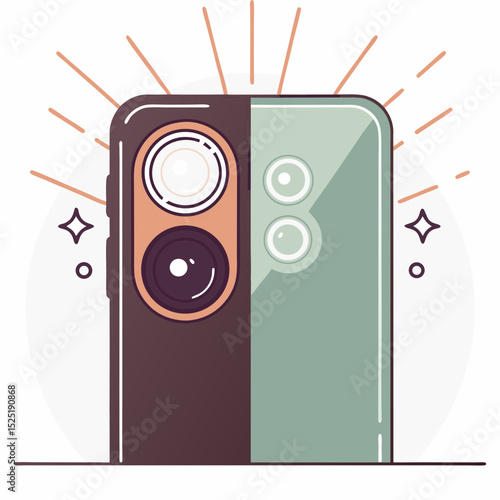 Retro-styled analog camera with instant film capabilities.