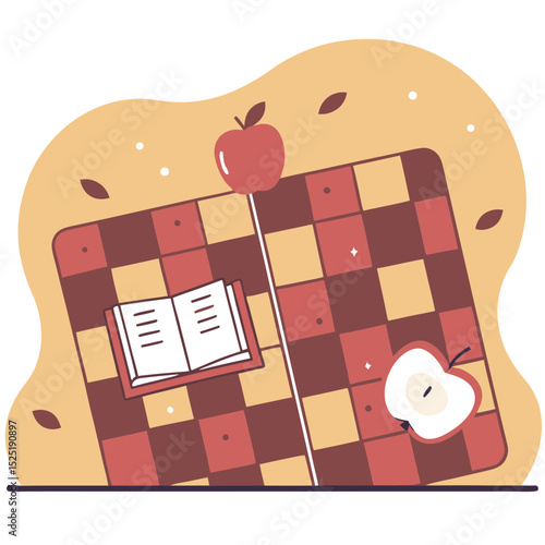 Play a game of checkers while learning with this interactive board book that includes an apple cake on the side.