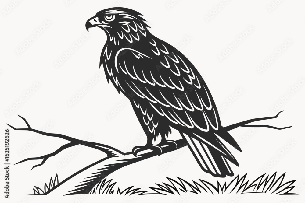 Obraz premium owl silhoette black vector