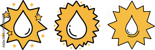 World Breastfeeding Week Vector Graphics with Sunburst and Droplet Icons