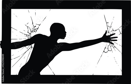 Broken Frame Silhouette - Transformative Yearning Gesture