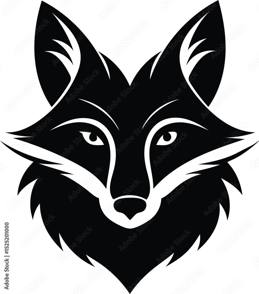 Fototapeta premium Fox Head Illustration fox head vector, wolf head vector