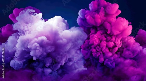 Purple and white ethereal smoke clouds