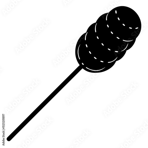 stick of honey on white background