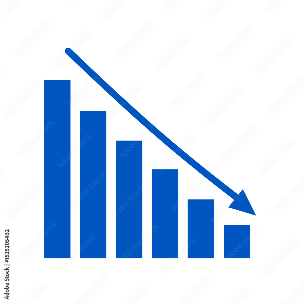 Red arrow going down stock icon on white background. Decrease, Bankruptcy, financial market crash icon for your web site design, logo, app, UI. graph chart downtrend symbol. chart going down sign. Red arrow going down stock icon on white background. Decrease, Bankruptcy, financial market crash icon for your web site design, logo, app, UI. graph chart downtrend symbol. chart going down sign.