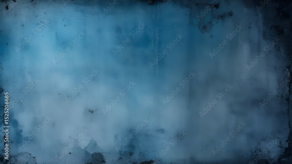 Fototapeta premium Abstract blue industrial background with worn textures.