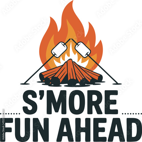 Campfire marshmallow vector, Roasting marshmallows vector