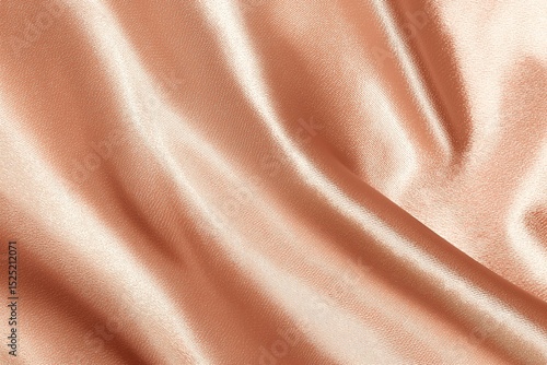 flat surface of pink gold silk fabric with a smooth texture and subtle sheen