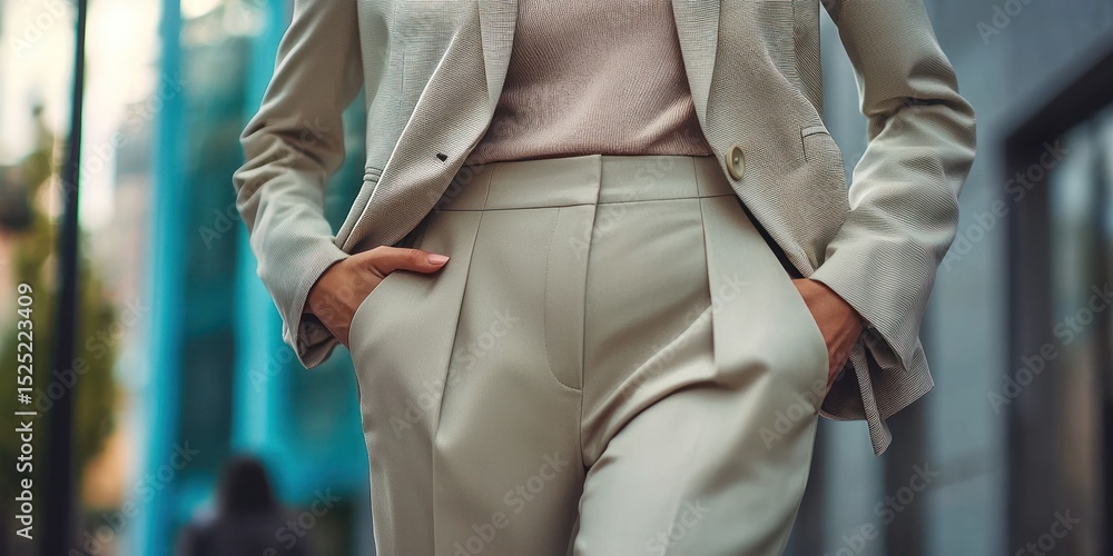 Naklejka premium Structured blazer with culottes