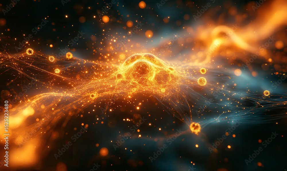 Obraz premium Abstract Energy Stream in Space