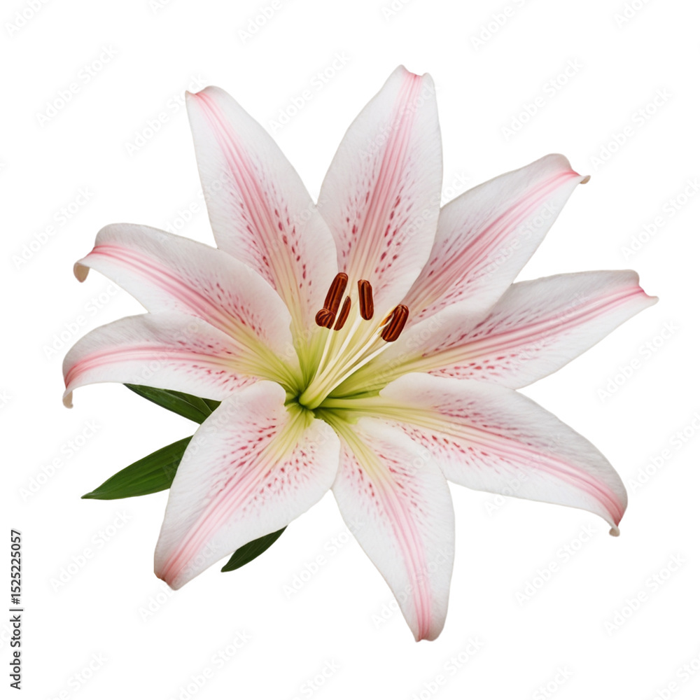 Naklejka premium pink lily isolated on white background