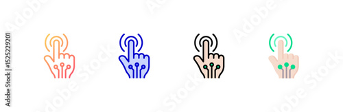 Tap icon set multiple style collection