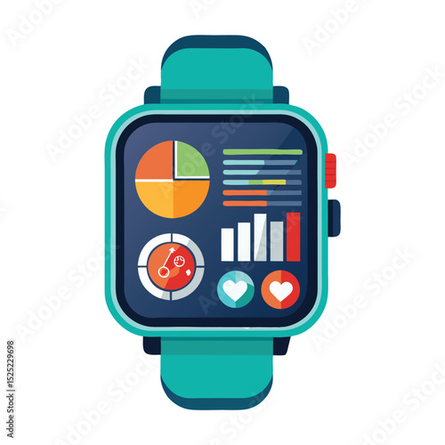 Smartwatch User Interface Design Modern Fitness Tracker App Concept