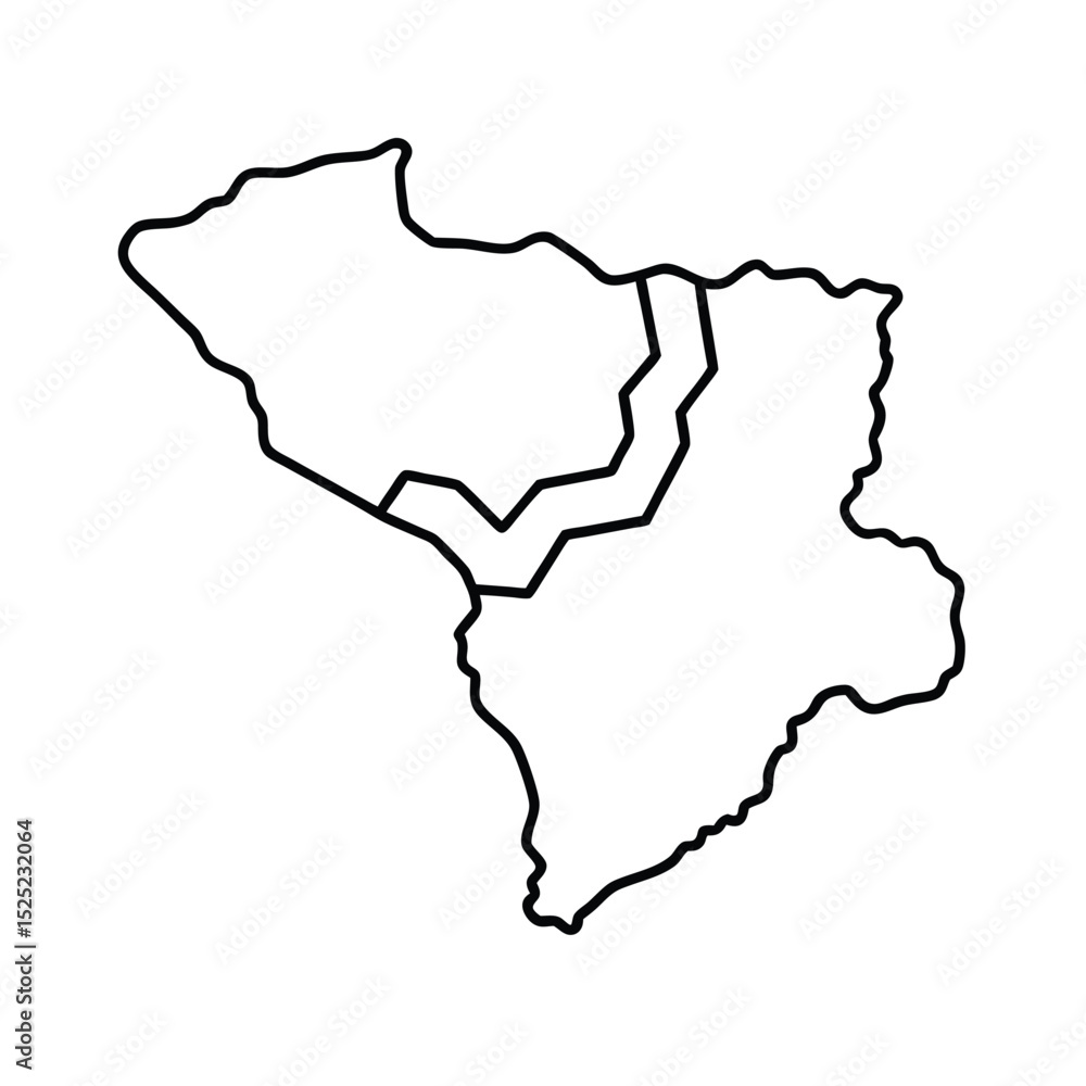 Fototapeta premium map of spain with highlighted