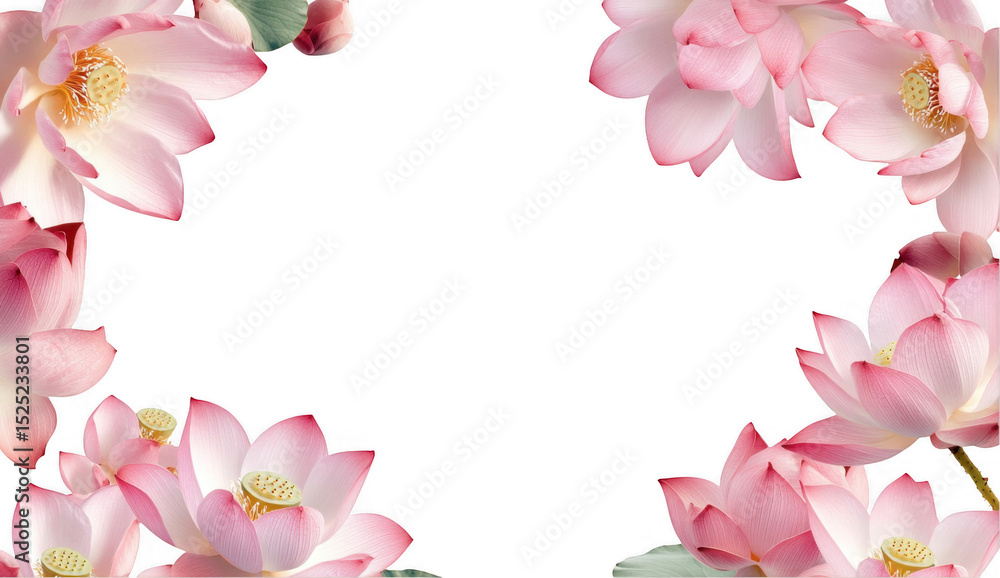 Pink Lotus Flower Frame Pink Lotus Flower Frame