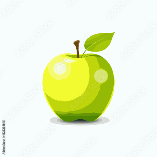 green apple isolated on white background