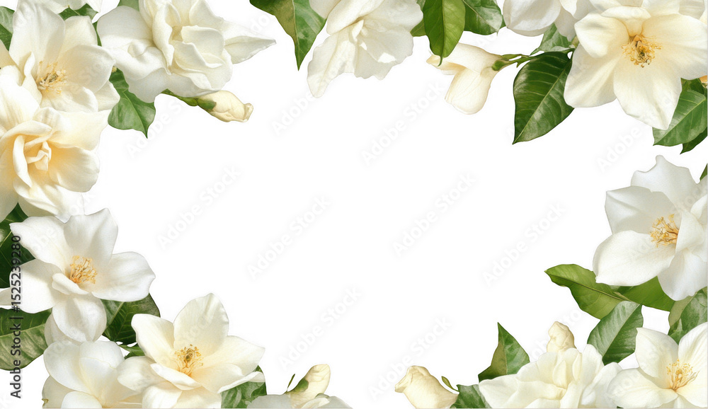 White Gardenia Flower Frame White Gardenia Flower Frame