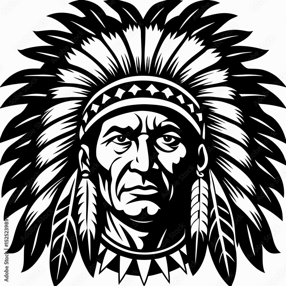 Obraz premium native indian vector usa