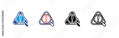 Diagnosis icon set multiple style collection