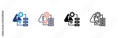 Procedure icon set multiple style collection