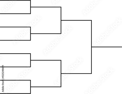 Single Side Championship Bracket – 8 Team Elimination Layout