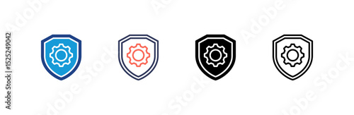 Security icon set multiple style collection
