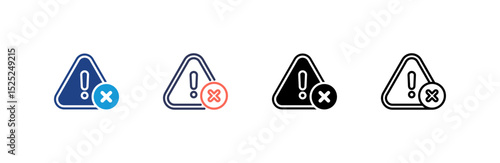 Crisis icon set multiple style collection