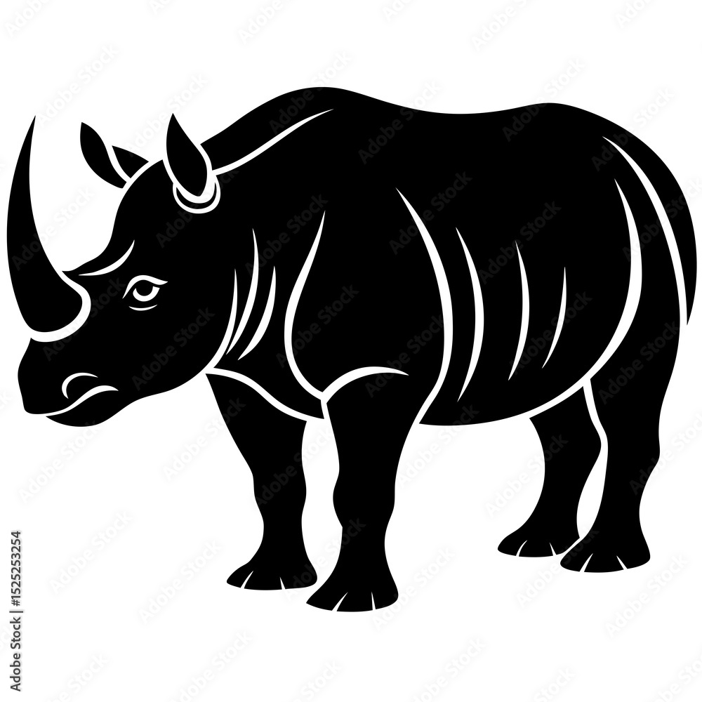 Obraz premium rhinoceros---africa-and-south-asia--.svg