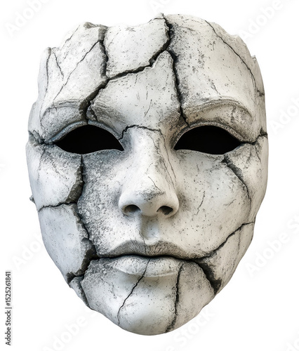 Cracked Mask,  Broken Identity, Fragility, Deception