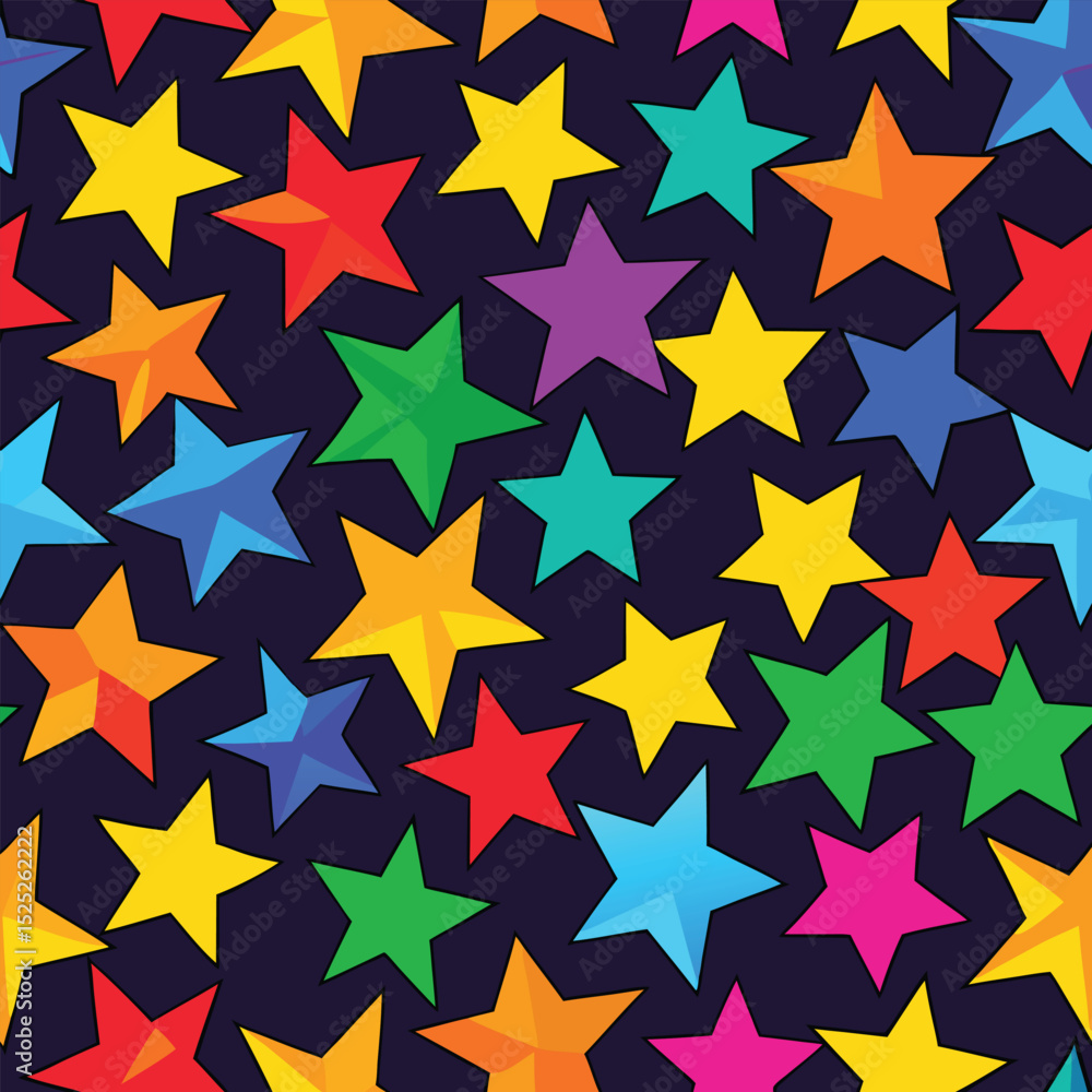 Obraz premium Seamless blue and gold star pattern design illustration for Christmas celebration wallpaper