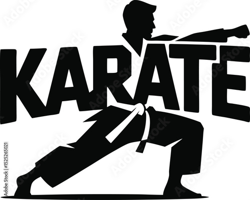 Karate Silhouette Logo
