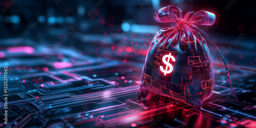 Fototapeta premium Biotech startups securing venture capital in the tech industry futuristic digital environment financial growth insights