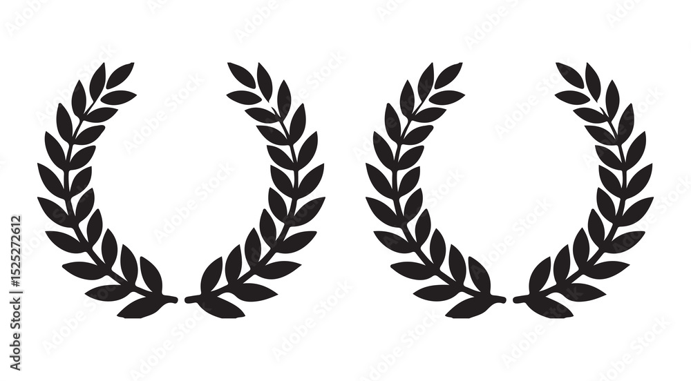 Award Laurel Symbols with Banner Space. vector illustration eps 10 Award Laurel Symbols with Banner Space. vector illustration eps 10