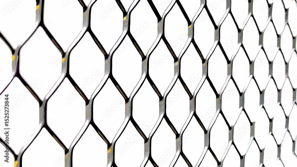 Fototapeta premium Metal Wire Fence Pattern Vector