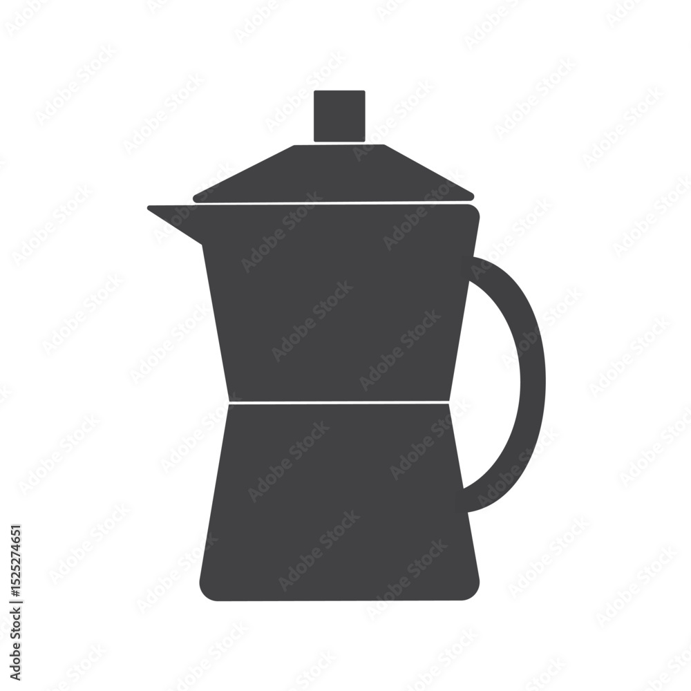 Obraz premium Coffee Pot Icon – Flat Style Vector Design