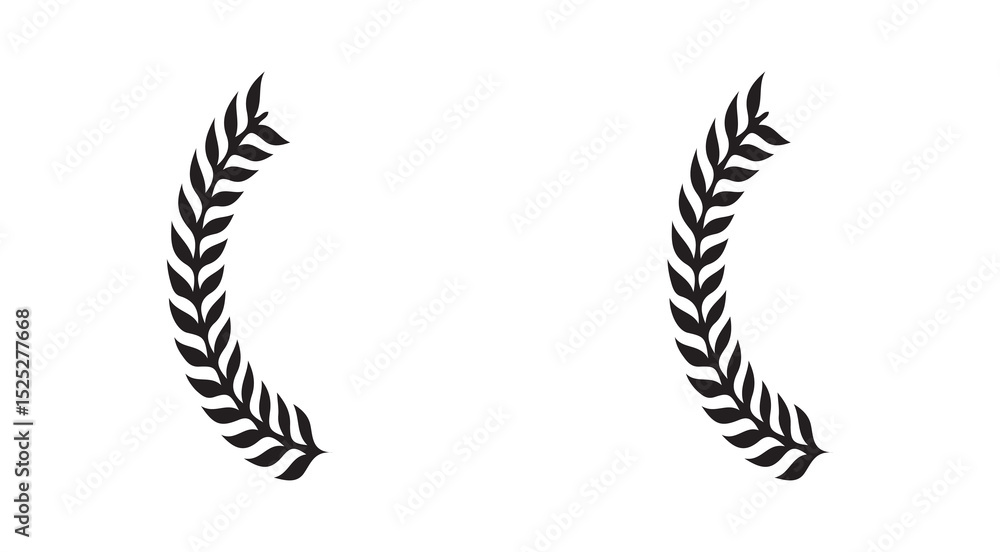 wreath victory icon set. circular laurel foliate, wheat and oak wreaths depicting an award, achievement, heraldry, nobility on white background. vector eps 10 wreath victory icon set. circular laurel foliate, wheat and oak wreaths depicting an award, achievement, heraldry, nobility on white background. vector eps 10
