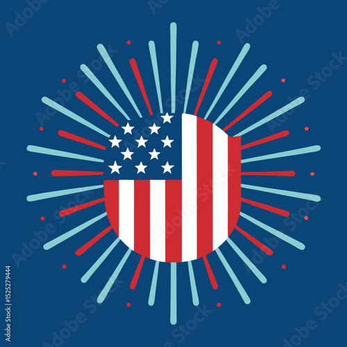 Bold Patriotic American Flag Design