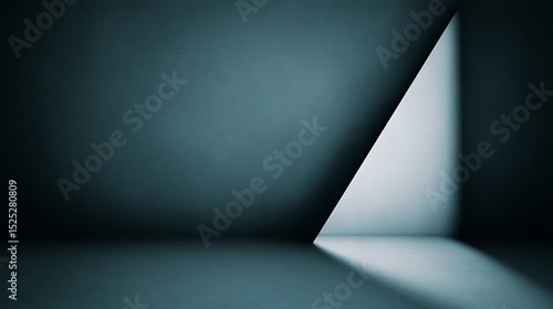 Abstract triangular light source in room