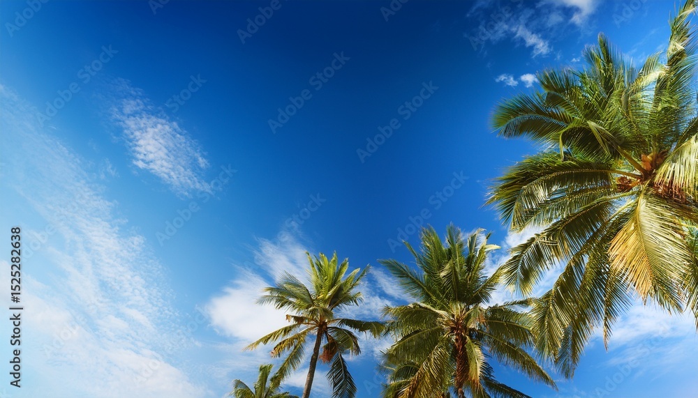 Fototapeta premium palm trees against blue sky