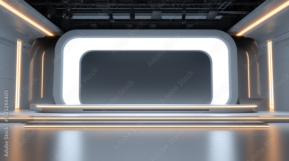 Obraz premium Black technology style e-commerce live streaming product booth