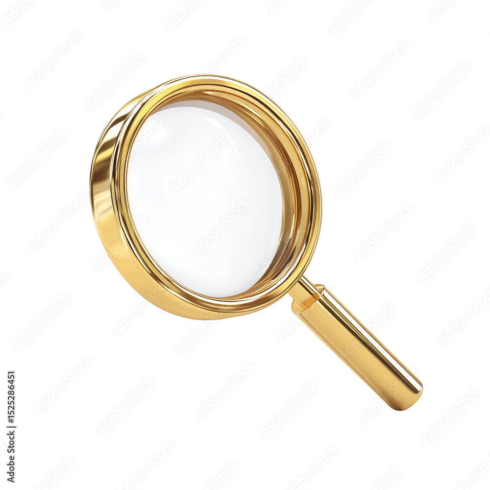 Golden Magnifying Glass Search Tool Investigation Discovery,, isolated on transparent background, perfect cutout, PNG Golden Magnifying Glass Search Tool Investigation Discovery,, isolated on transparent background, perfect cutout, PNG