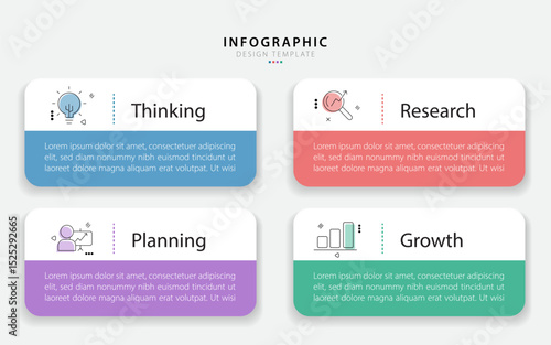 Timeline infographic template. 4 Step timeline journey, calendar Flat simple infographics design template. presentation graph. Business concept with 4 options, vector illustration.
