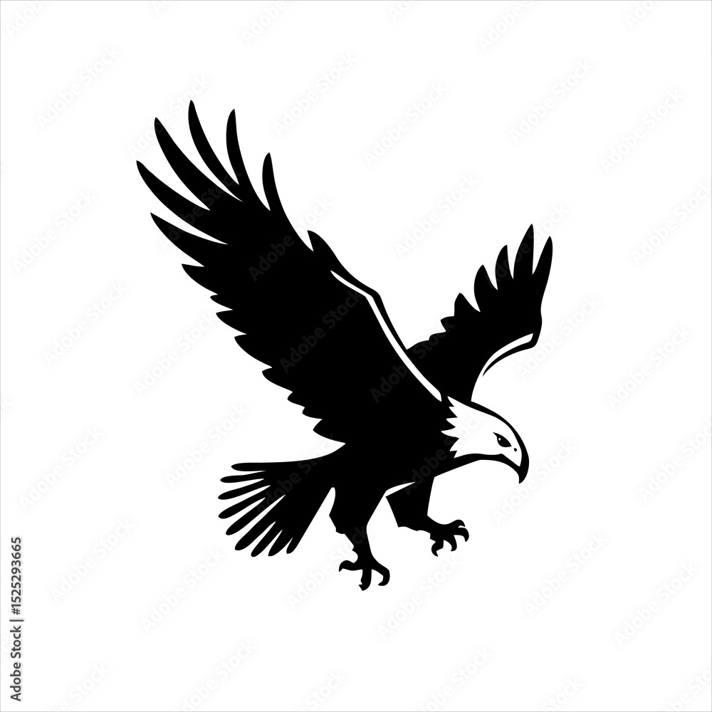 Obraz premium Eagle Logo Silhouette, Vector Illustration Art