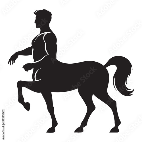Powerful Centaur archer outline vector - centaur silhouette - centaur vector - silhouette of centaur - wild horseman emblem
