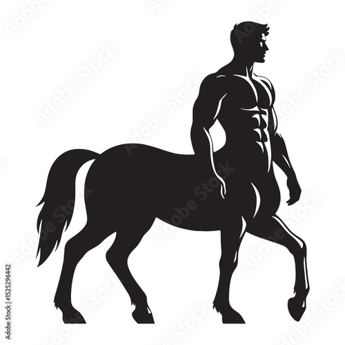 Classic Centaur noble depiction graphic - centaur silhouette - centaur vector - silhouette of centaur - Centaur illustration - legendary beast visual
