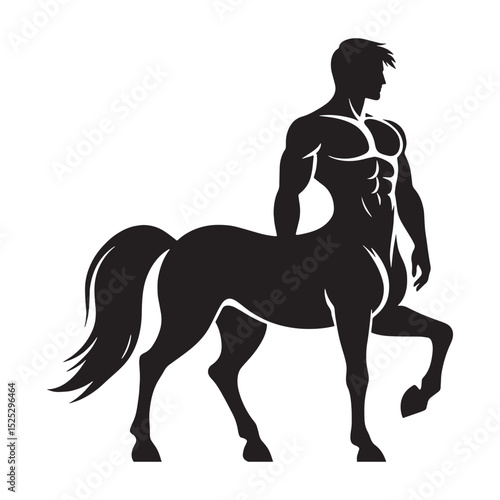 Vector Centaur mythical being concept image - centaur silhouette - centaur vector - silhouette of centaur - ancient creature symbol
